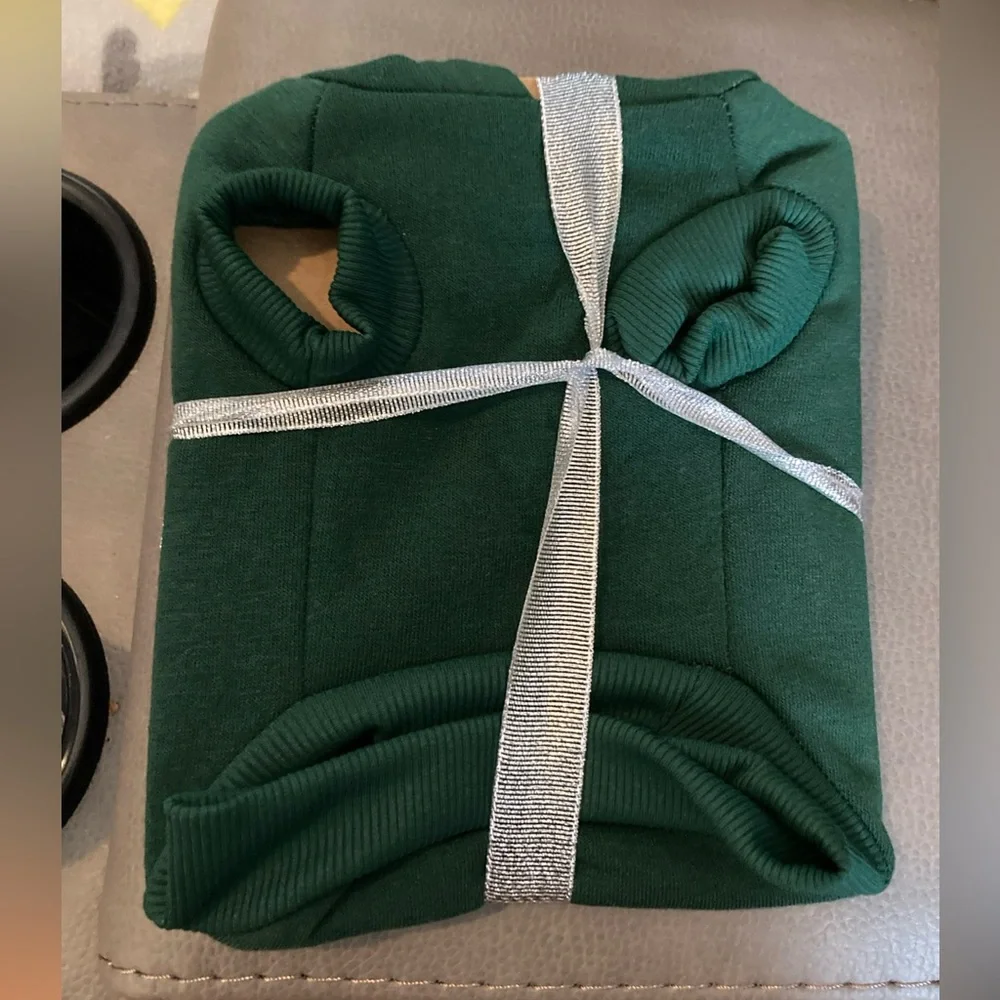 PAWZ Santa Paws Green dog cat  hoodie Sweatshirt XS sweater pet